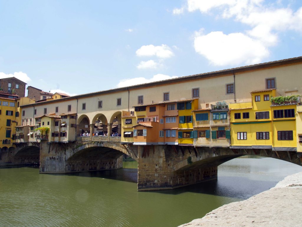 El Ponte Vecchio. Uno de los lugares más emblemáticos de la ciudad de Florencia.