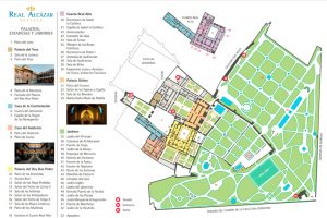Plano oficial del Real Alcázar de Sevilla
